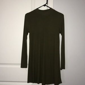 Army Green Long Sleeve Dress